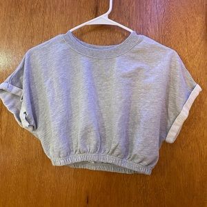 Grey Crop Top